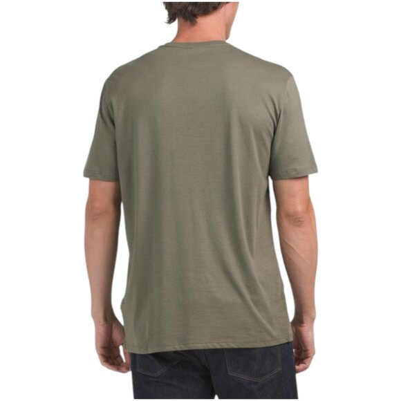 CALVIN KLEIN Short Sleeve Solid Liquid Crew Neck Tee - Picture 2 of 2